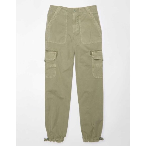 BNWT American Eagle Snappy Stretch Convertible Baggy Cargo Jogger, OLIVE Size 10 - Picture 4 of 8